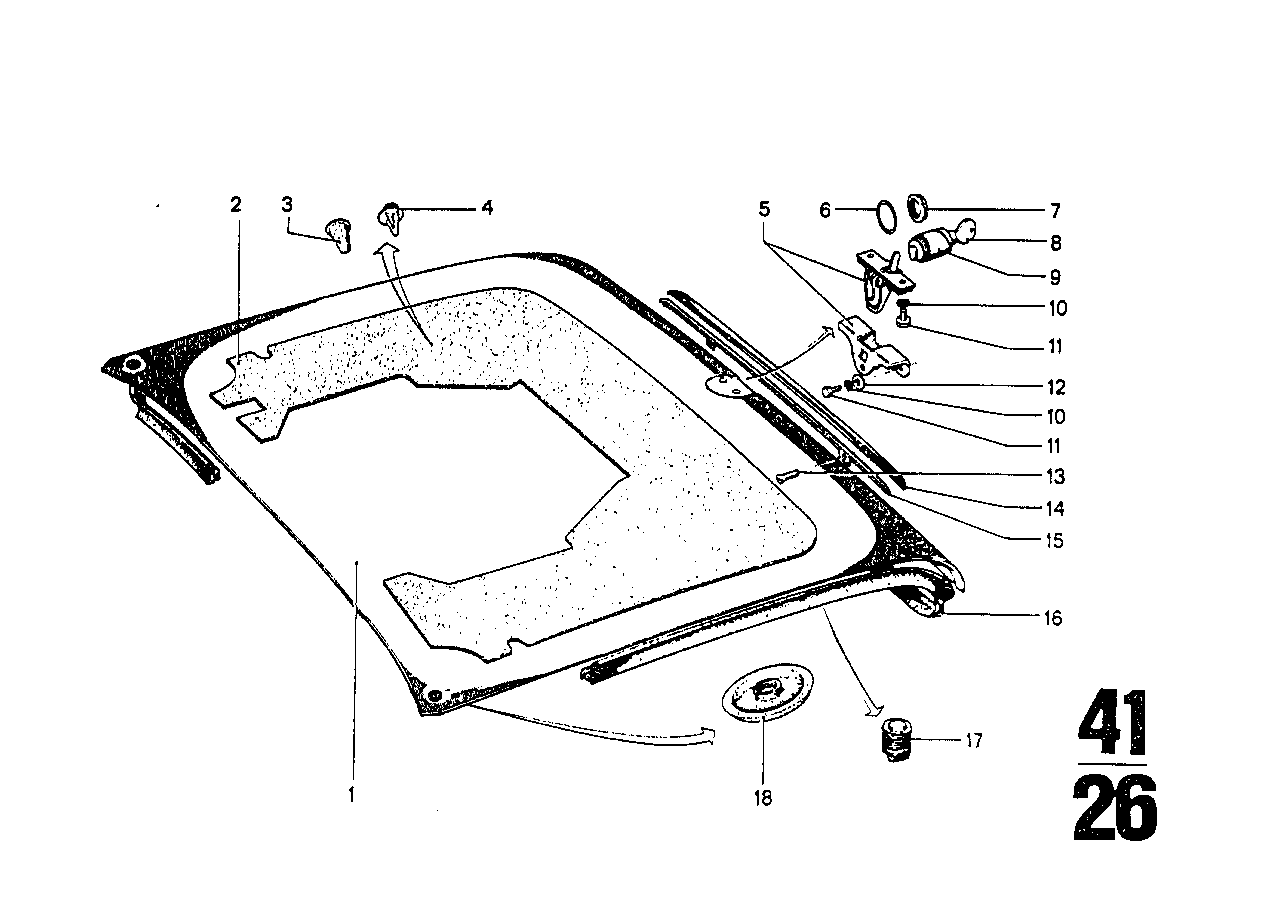 Genuine BMW 51241801453 Catch With Key (Inc. 3.0S, 2500 & 3.0Si) | ML Performance UK Car Parts