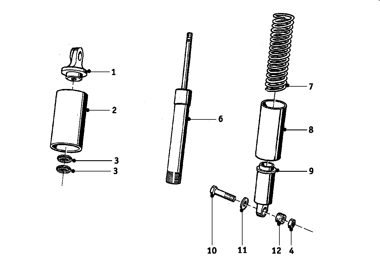 Genuine BMW 31412054232 Shock Absorber, Front (Inc. R69, R60/2 & R69 S) | ML Performance UK Car Parts