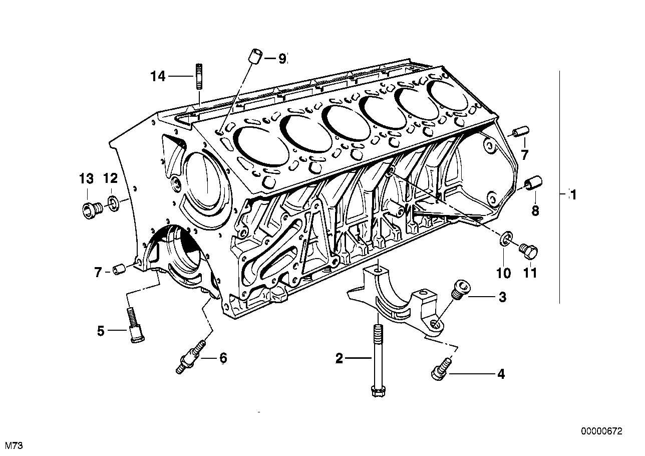 Genuine BMW 11119070816 E38 E31 Engine Block With Piston LHD (Inc. 850Ci, 750iLP & L7) | ML Performance UK Car Parts