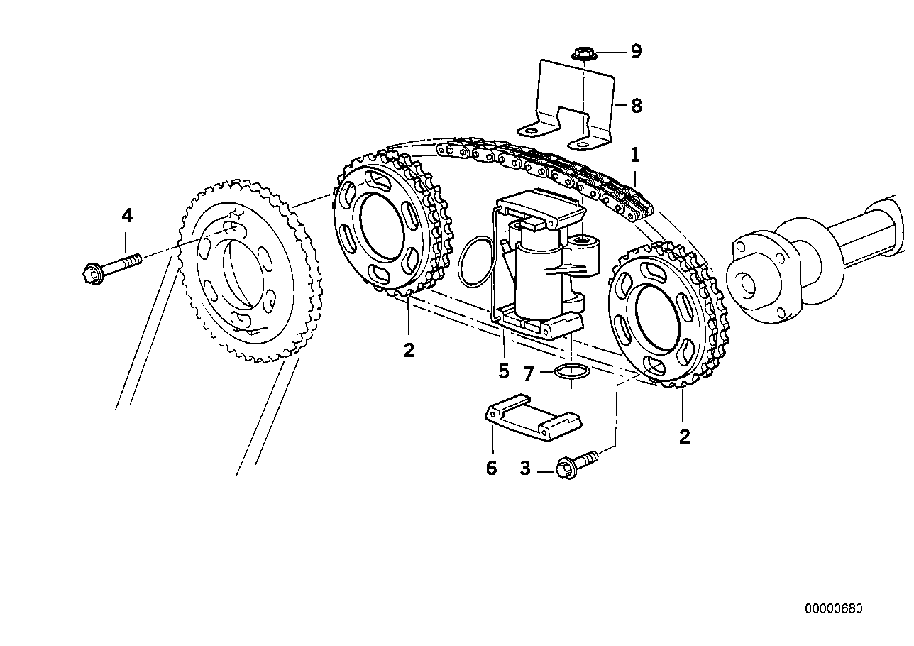 Genuine BMW 11311725442 E34 E38 E32 Chain Tensioner Zyl.5-8 (Inc. 740iL, 840i & 730i) | ML Performance UK Car Parts