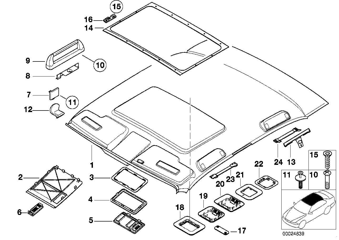 Genuine BMW 51448206622 E38 Radio Burglar Alarm Cover GRAU (Inc. 740iLP, 728i & 735iL) | ML Performance UK Car Parts