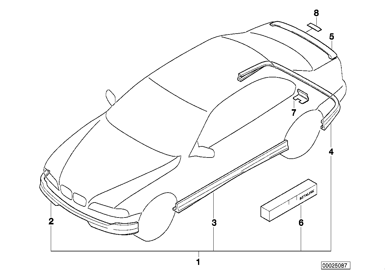 Genuine BMW 82699408497 E39 Stoplamp Rear Spoiler ERSATZTEIL (Inc. 530i, 525d & 535i) | ML Performance UK Car Parts