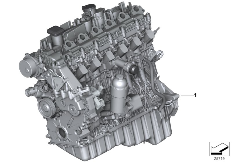 Genuine BMW 11007789801 E60 E61 Exch. Short Engine 256D2 (Inc. 525d) | ML Performance UK Car Parts