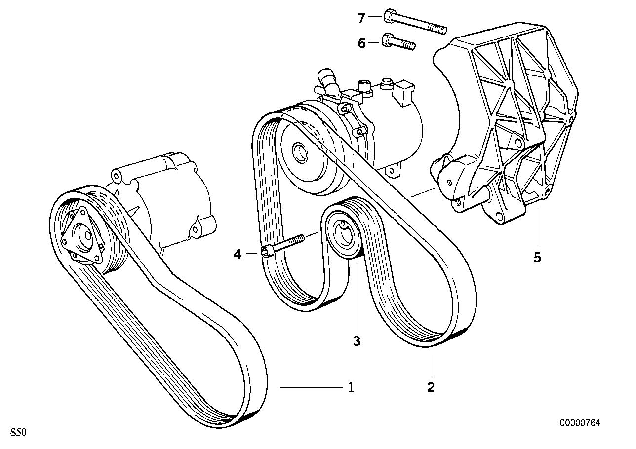 Genuine BMW 11281402334 E36 Ribbed V-Belt 5K X 880 (Inc. M3 & Z3 M) | ML Performance UK Car Parts