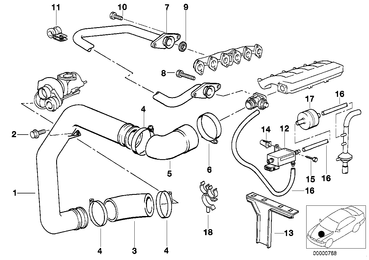 Genuine BMW 11712244537 E36 E34 Clamp (Inc. 525tds, 325tds & 525td) | ML Performance UK Car Parts