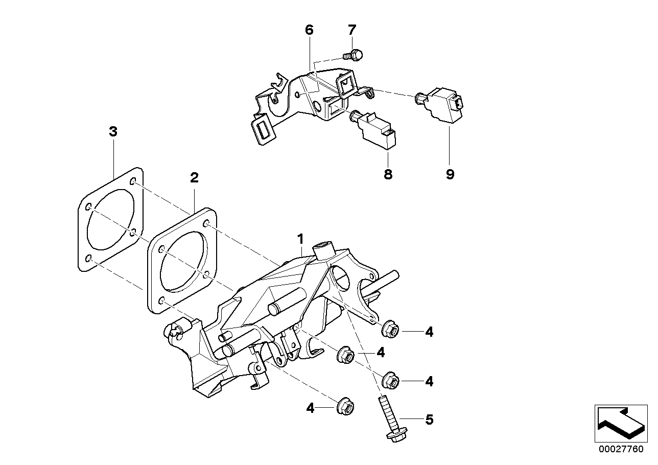 Genuine BMW 35101164854 E39 Supporting Bracket, Foot Controls LSC (Inc. 540iP, 520d & 540i) | ML Performance UK Car Parts