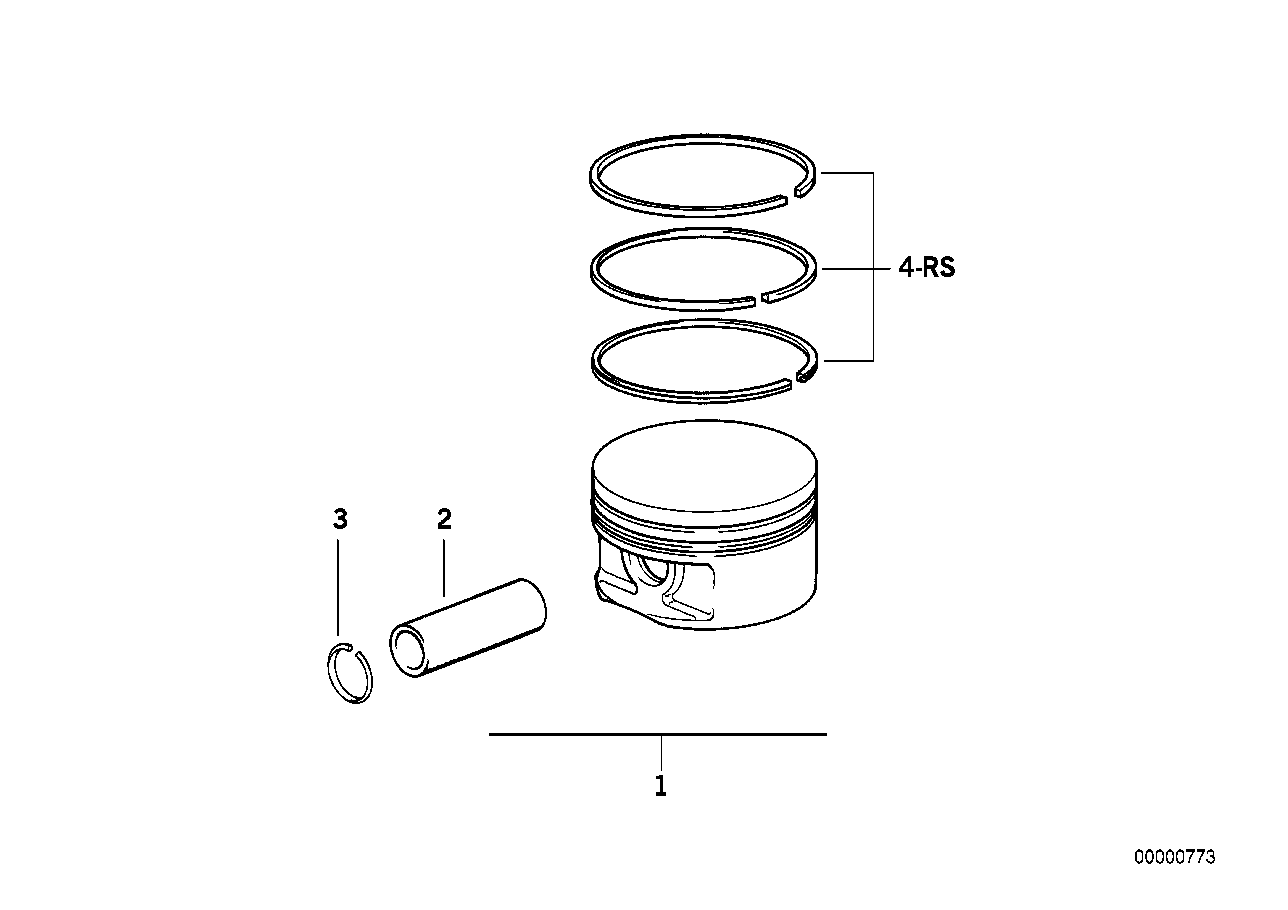 Genuine BMW 11251739386 E36 Alcan Piston 