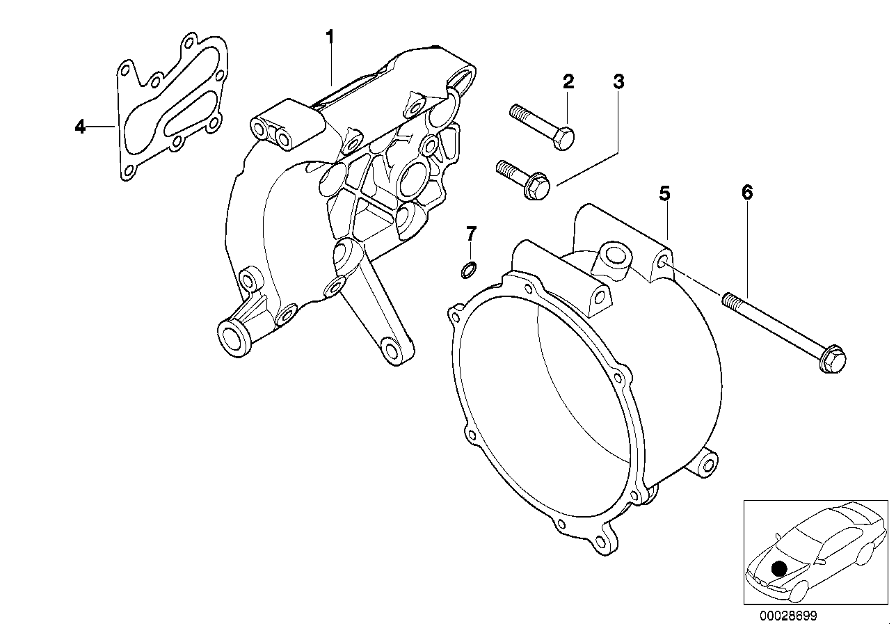 Genuine BMW 12311707746 E38 Housing F Generator (Inc. 750i, 750iL & L7) | ML Performance UK Car Parts