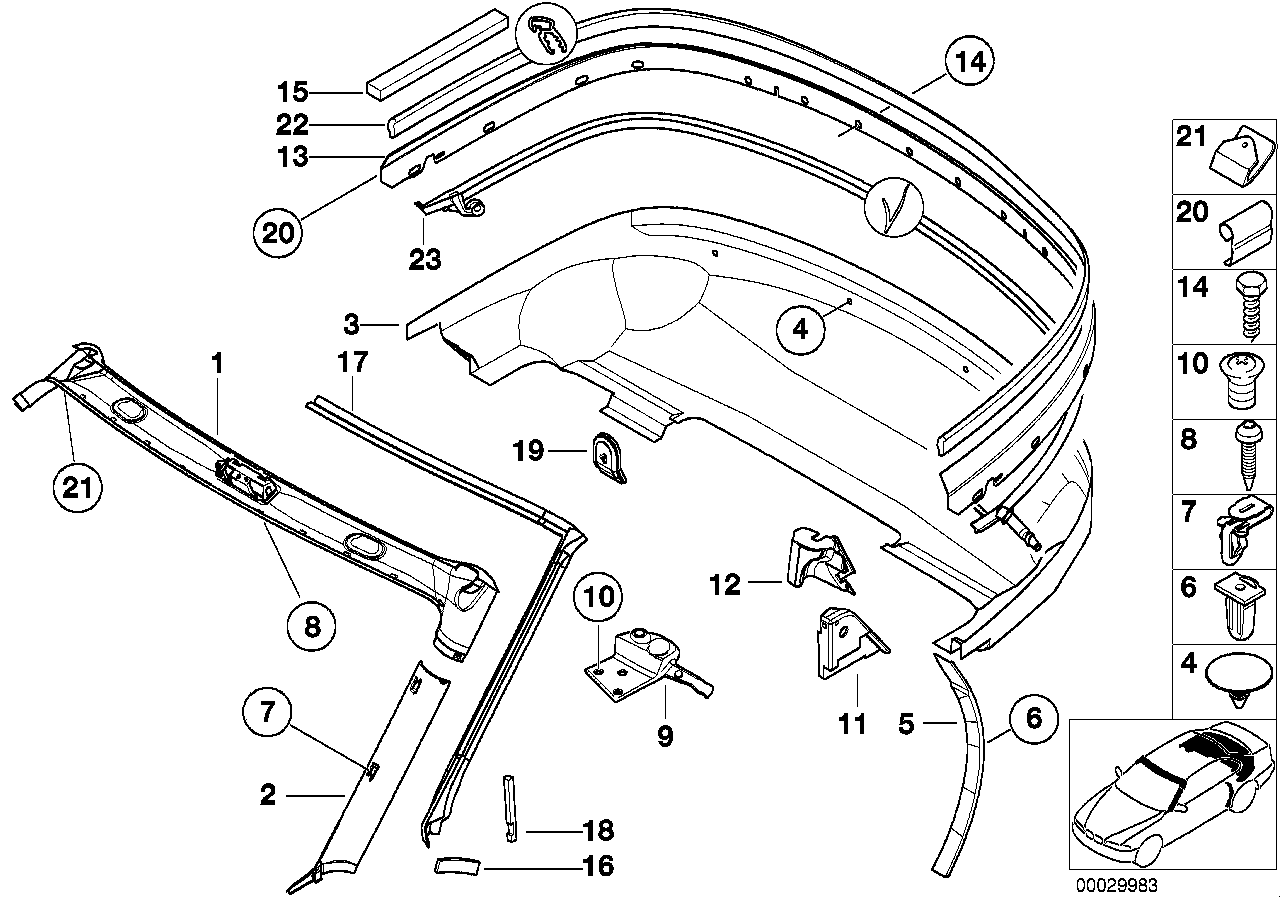 Genuine BMW 51718397928 E36 Sealing RECHTS (Inc. Z3) | ML Performance UK Car Parts