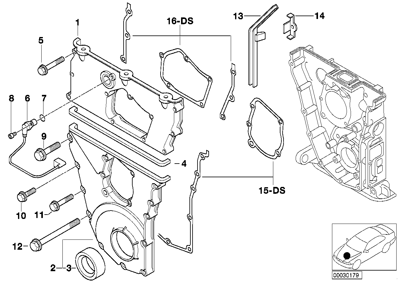 Genuine BMW 11141721802 E30 E36 Gasket Set Chain Case Asbestofree (Inc. 318i & 318is) | ML Performance UK Car Parts