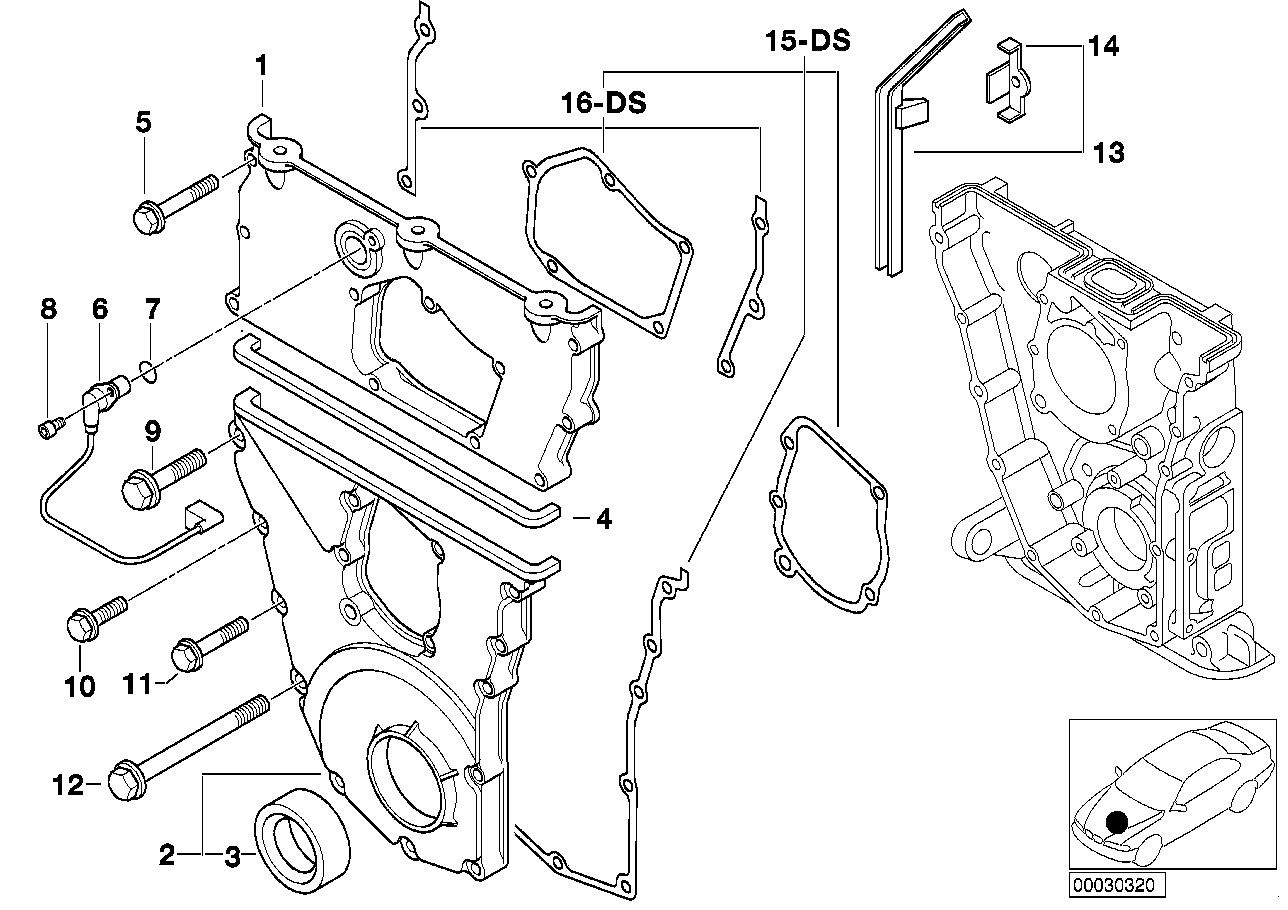 Genuine BMW 11141432099 E36 Gasket Set Chain Case Asbestofree (Inc. 318i, 318ti & Z3 1.9) | ML Performance UK Car Parts