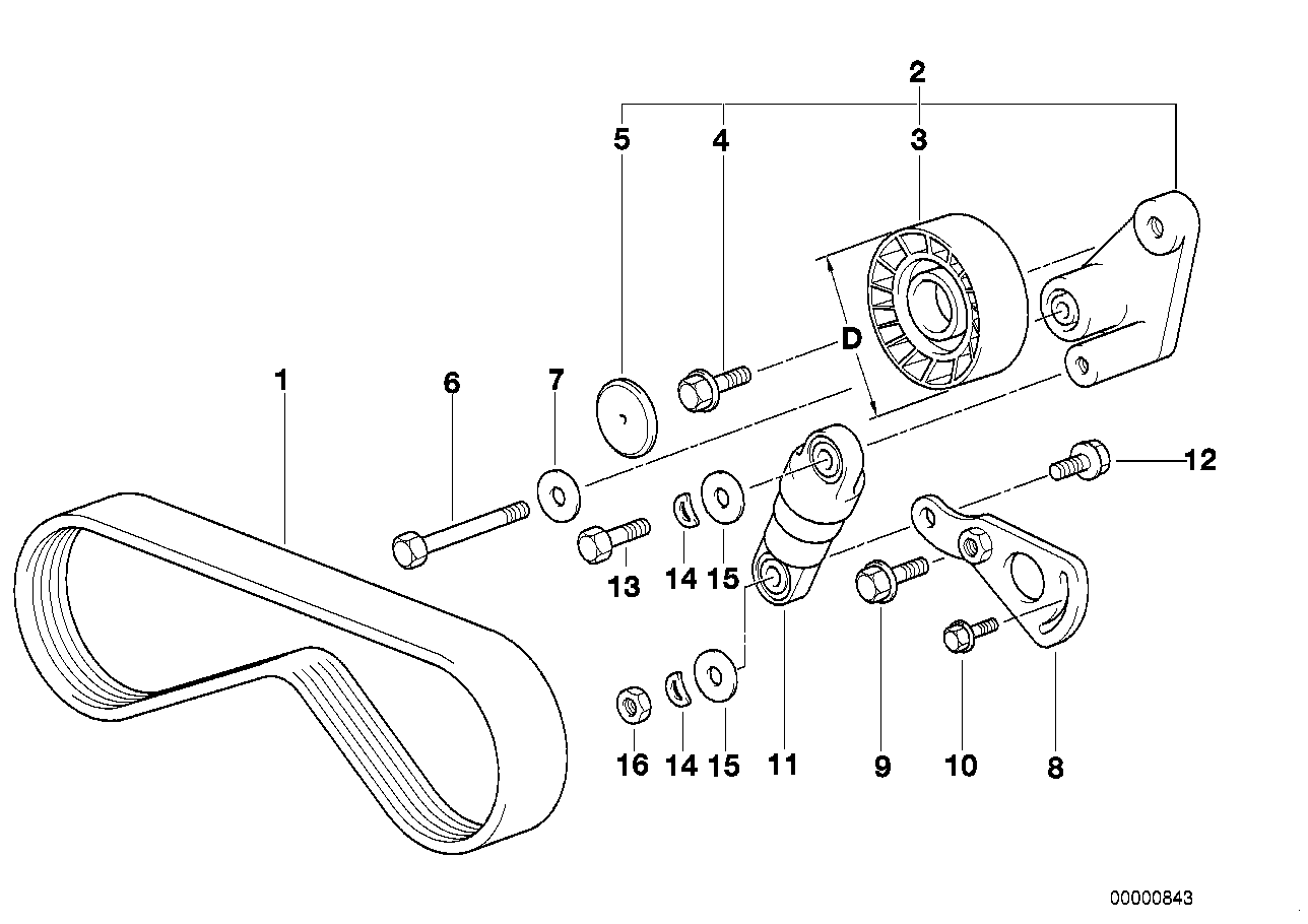 Genuine BMW 11281702013 E34 E31 E32 Adjusting Pulley (Inc. 730i, 740i & 535i) | ML Performance UK Car Parts