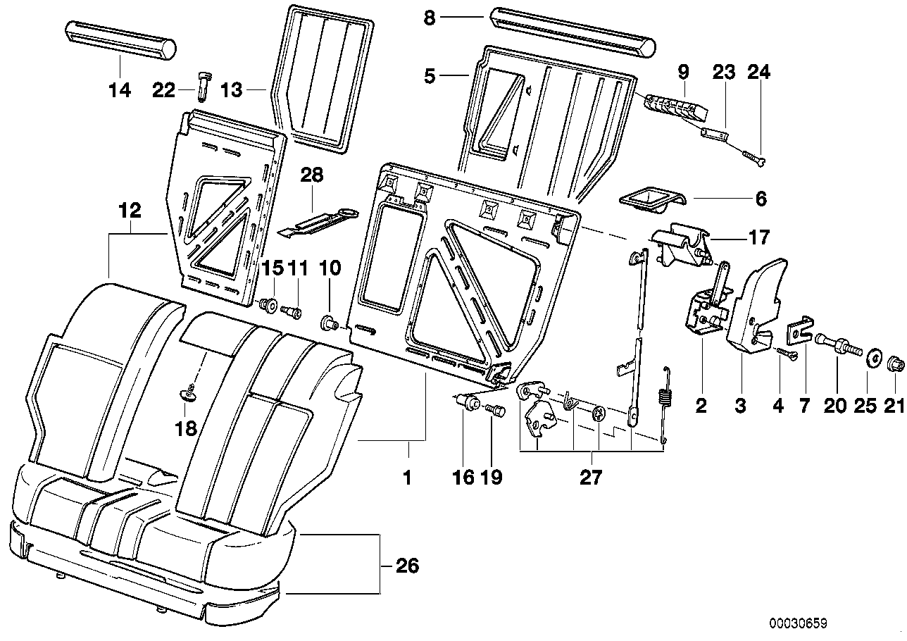 Genuine BMW 52208191424 E34 Unlocking Unit, Right (Inc. 540i, 525td & 518g) | ML Performance UK Car Parts