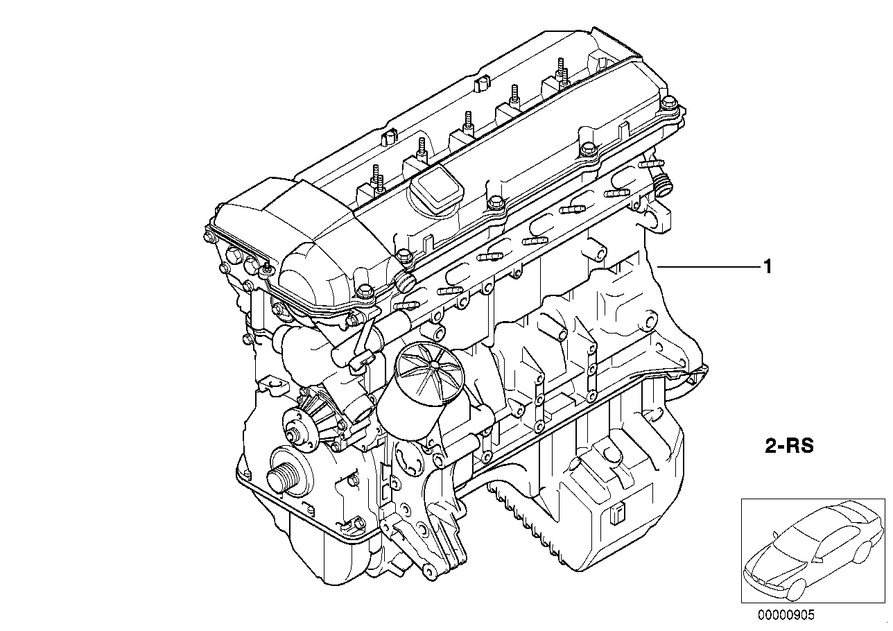 Genuine BMW 11009071267 E39 Exch. Short Engine 286S1 - VANOS (Inc. 528i) | ML Performance UK Car Parts