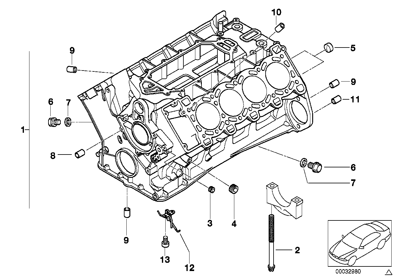 Genuine BMW 11117781490 E38 Engine Block With Piston (Inc. 740d) | ML Performance UK Car Parts