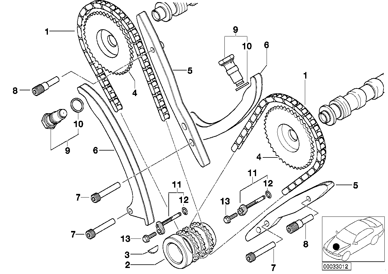 Genuine BMW 11317787466 E38 E65 Chain Tensioner (Inc. 740d) | ML Performance UK Car Parts