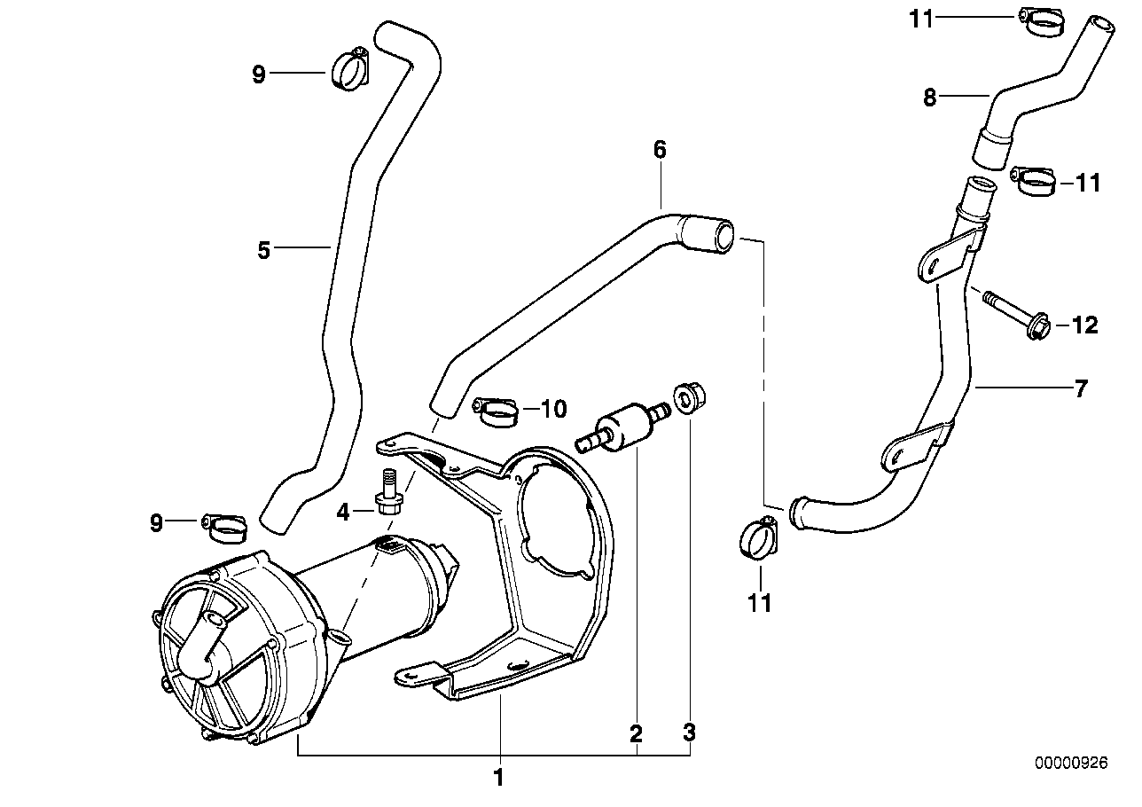 Genuine BMW 11721742399 E34 Hose (Inc. 530i) | ML Performance UK Car Parts