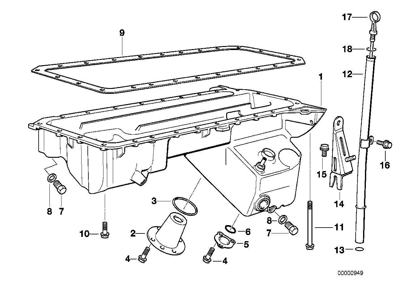 Genuine BMW 11131404656 E36 Oil Pan (Inc. M3) | ML Performance US Car Parts