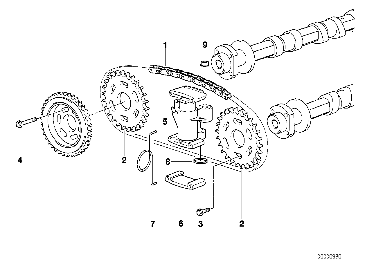 Genuine BMW 11311435026 E39 E52 E31 Chain Tensioner Zyl.1-4 (Inc. X5 4.4i, 535i & 740iLP) | ML Performance UK Car Parts