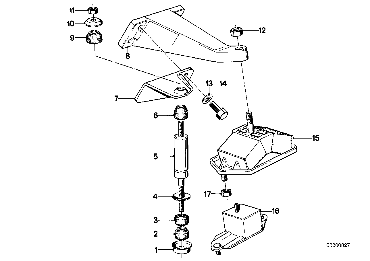 Genuine BMW 11811175120 E23 Supporting Bracket Right (Inc. 745i, 728iS & 733i) | ML Performance UK Car Parts