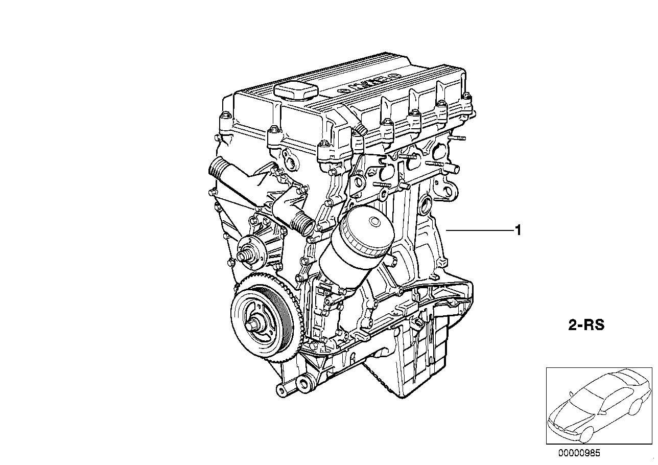 Genuine BMW 11009070614 E36 Set Mounting Parts Short Engine (Inc. 318i, Z3 1.9 & 318ti) | ML Performance UK Car Parts