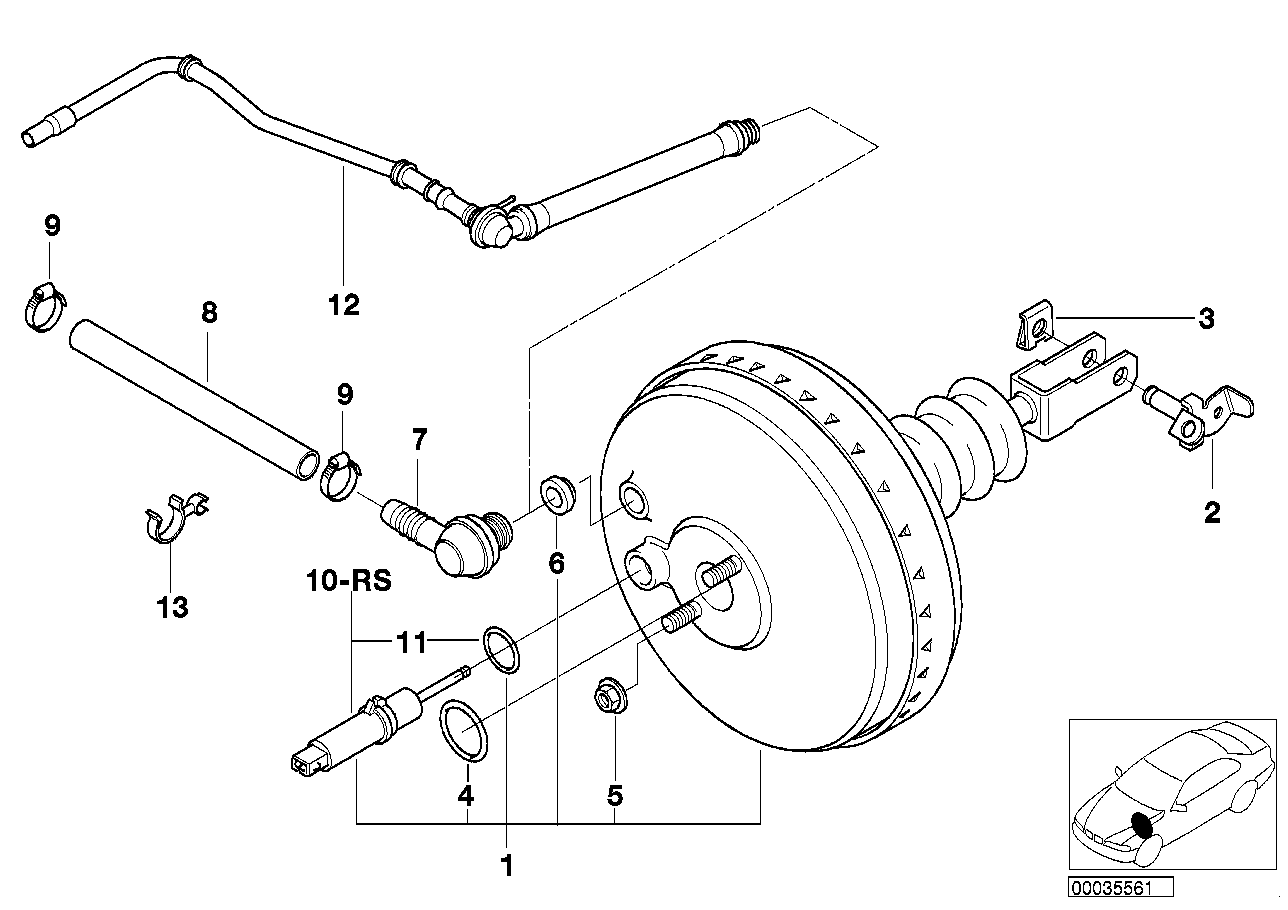 Genuine BMW 34331162963 E36 Brake Servo Unit (Inc. Z3) | ML Performance UK Car Parts