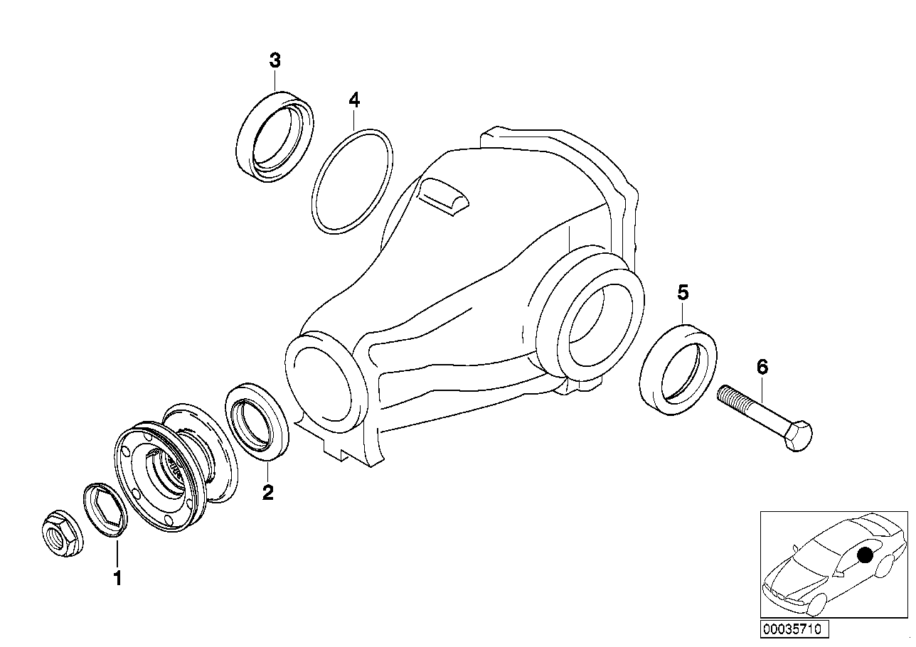 Genuine BMW 33141213062 E34 Shaft Seal (Inc. 525ix) | ML Performance UK Car Parts