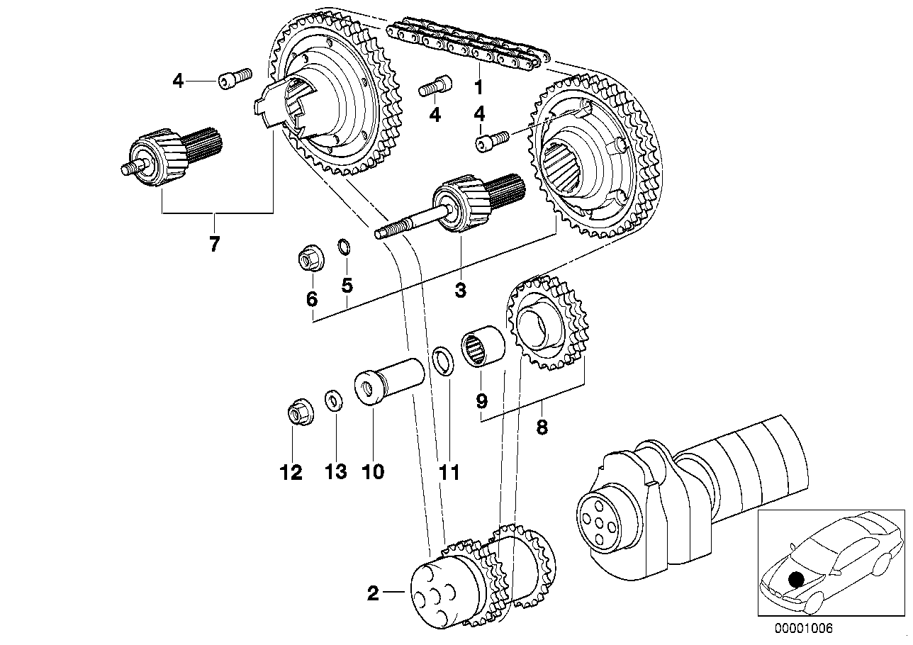 Genuine BMW 11361405173 E36 Vanos Gearbox, Inlet (Inc. M3 & Z3 M) | ML Performance UK Car Parts