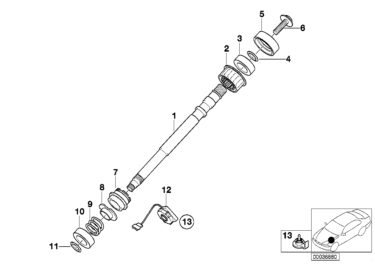 Genuine BMW 32311095630 E36 Supporting Ring F Steering Angle Sensor (Inc. Z3) | ML Performance UK Car Parts