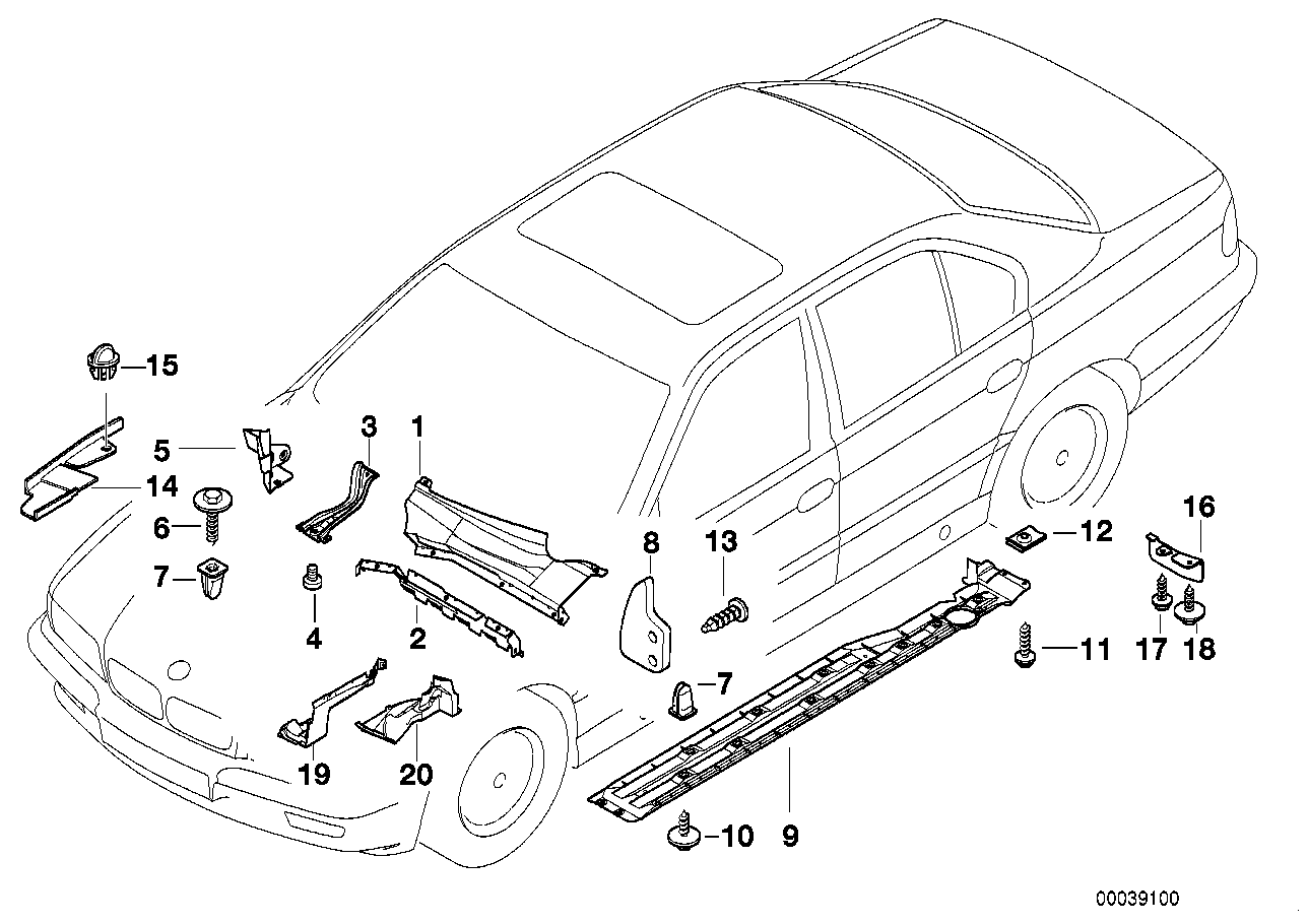 Genuine BMW 51718167185 E38 Left Upper Part Of Fire Wall (Inc. 740d, 750i & 730iL) | ML Performance UK Car Parts