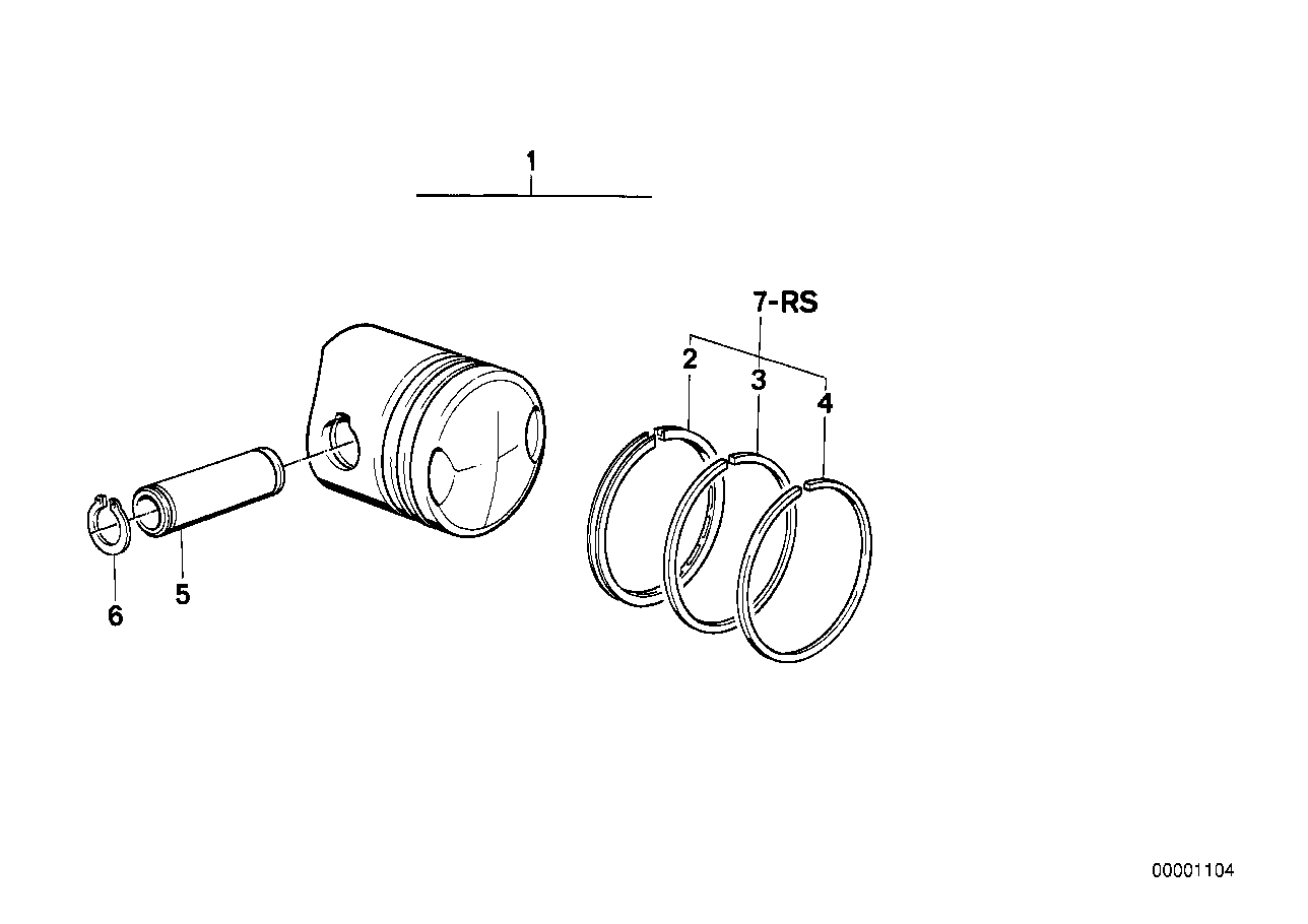 Genuine BMW 11251338176 Piston 81,96 E=8,7 (Inc. R 80 G/S & R 65 RT) | ML Performance UK Car Parts