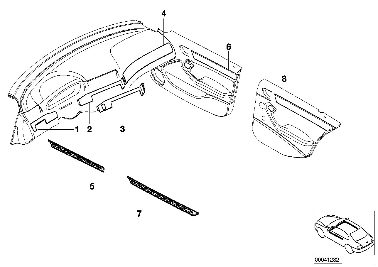 Genuine BMW 51457904029 E46 Decorative Strip, I-Panel, Center Primed (Inc. 318i, 330i & 320i) | ML Performance UK Car Parts