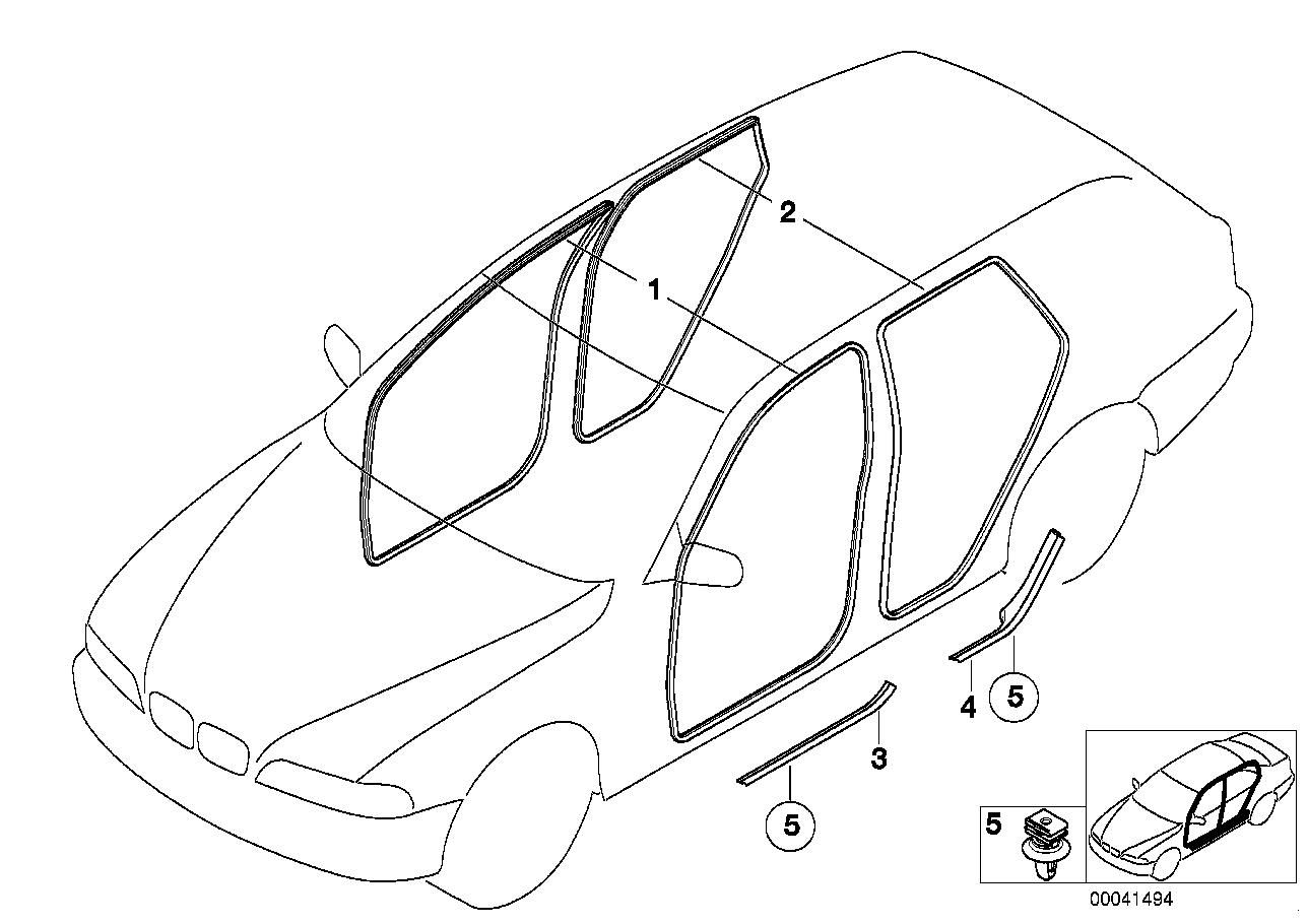 Genuine BMW 51478254296 E53 Rear Right Entrance Cover HELLBEIGE 2 (Inc. X5) | ML Performance UK Car Parts