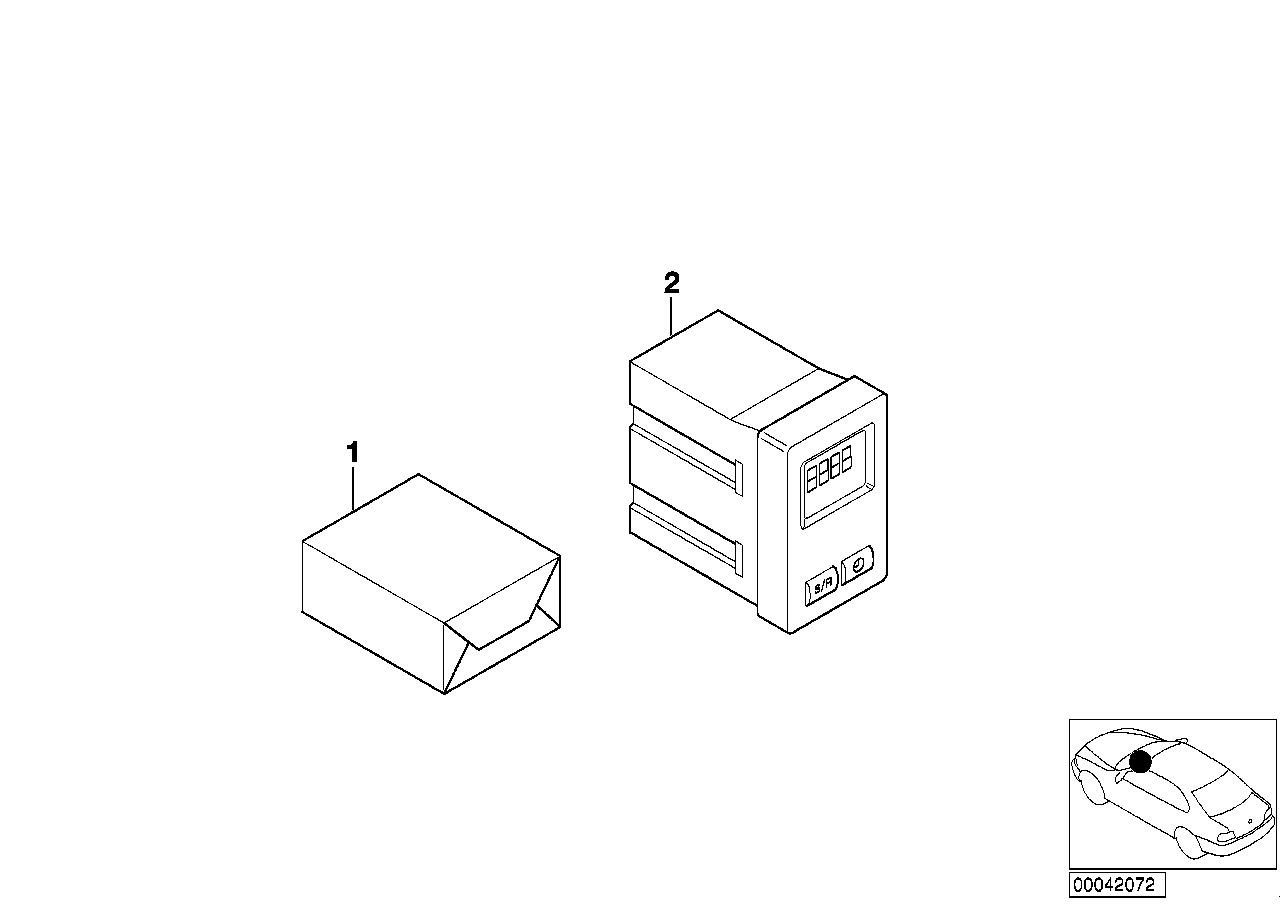 Genuine BMW 62138383661 E36 Uncoded Clock/On Bord Computer (Inc. Z3) | ML Performance UK Car Parts