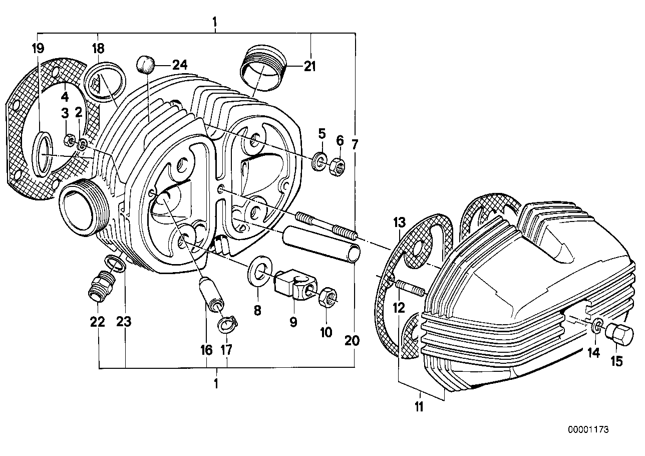 Genuine BMW 11121338394 Cylinder Head Right 