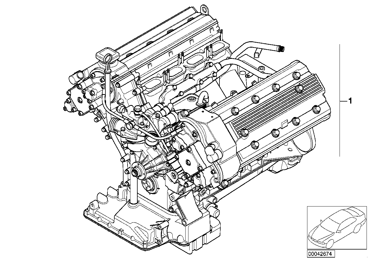 Genuine BMW 11007830239 E52 Exch. Short Engine 508S1 (Inc. Z8) | ML Performance UK Car Parts