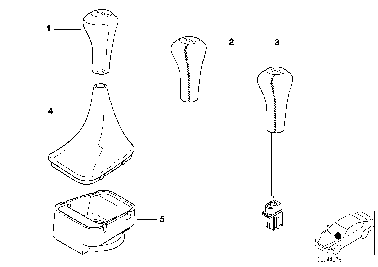 Genuine BMW 25112491560 E36 Insert Shifter Covering (Inc. Z3 M) | ML Performance UK Car Parts