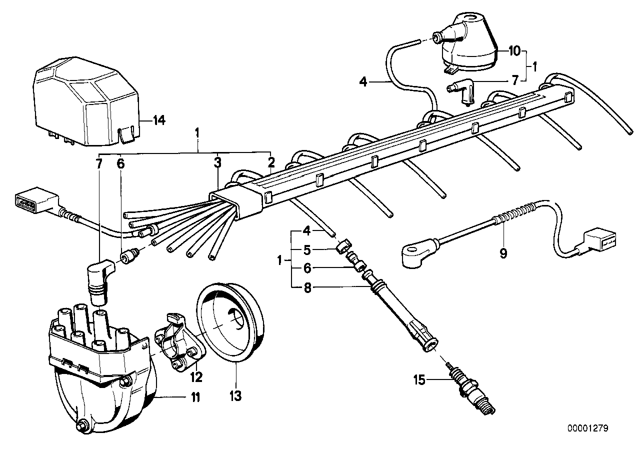 Genuine BMW 12121720525 E24 Ignition Wiring (Inc. 635CSi) | ML Performance UK Car Parts