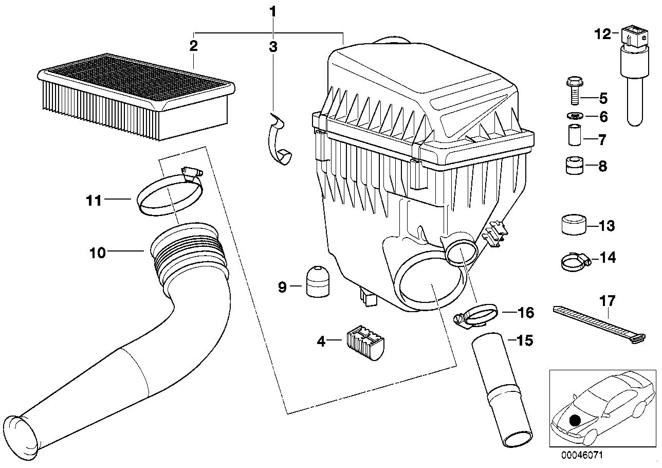 Genuine BMW 13711436389 E38 Intake Muffler Right (Inc. 750i, 750iLP & L7) | ML Performance UK Car Parts